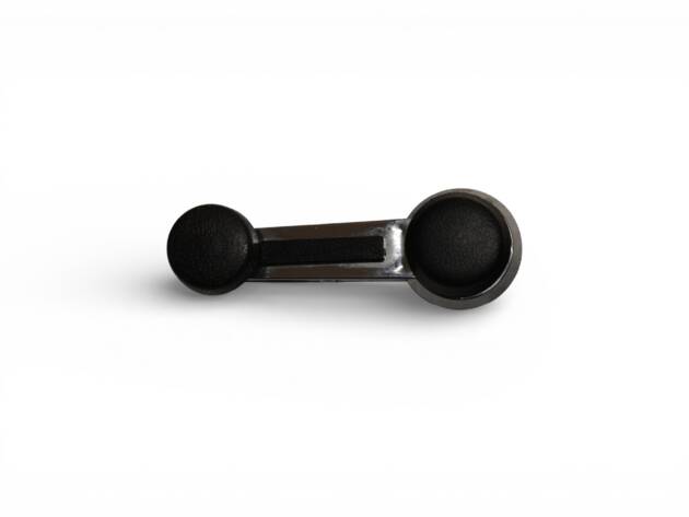 Manilla para elevalunas de Seat clásico en color negro con cromado y tapa negra