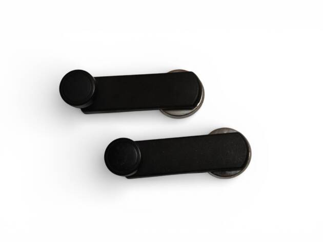 Manillas elevalunas negra c/tapa crom Seat clásico (pareja)